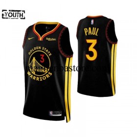 Maglia NBA Golden State Warriors Chris Paul 3 Nike 2023-2024 Nero Swingman - Bambino